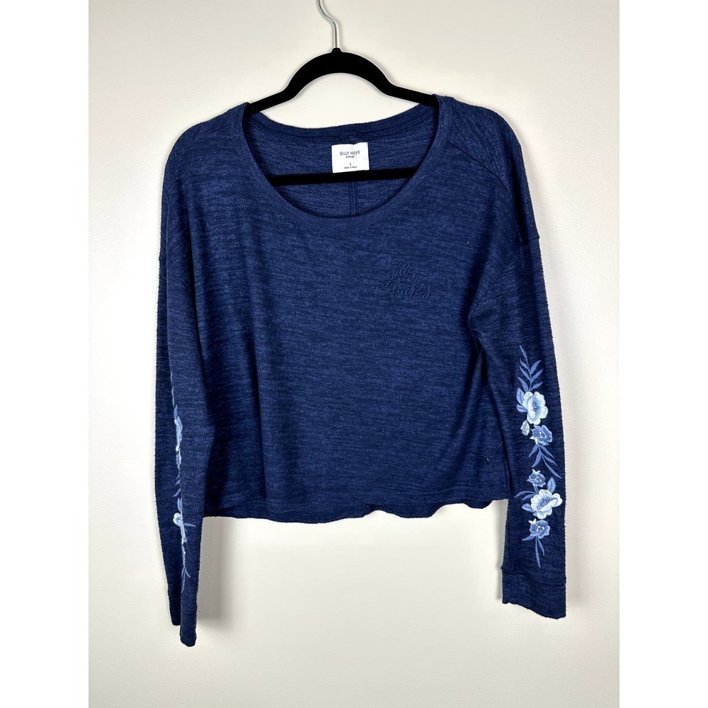 Pre-Loved Gilly Hicks Sydney Floral Embroidered Crop Top SML